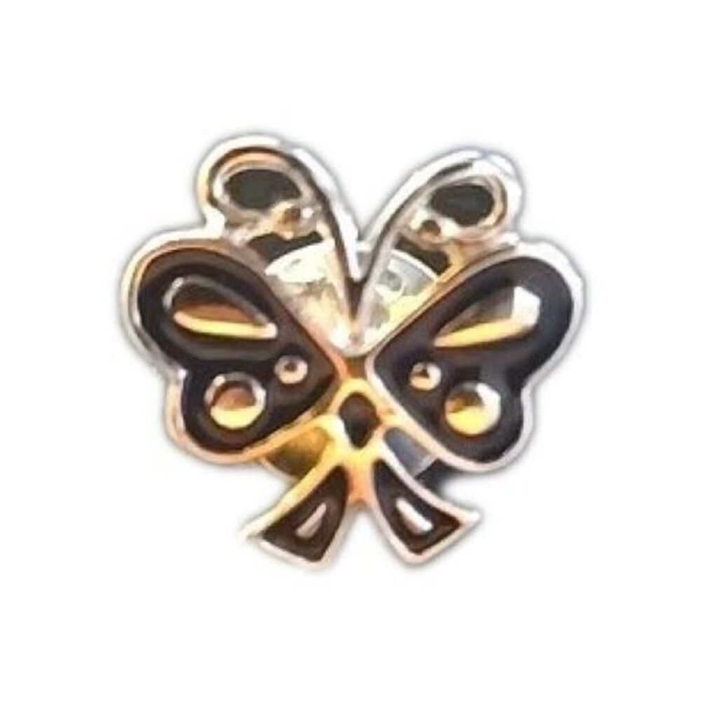 Vintage Amway Sterling Silver & Blue Metal Butterfly Lapel Pin